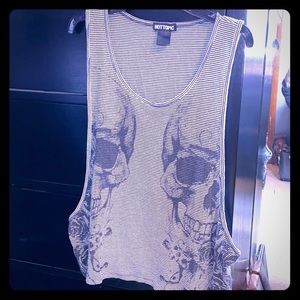 Cute skull muscle tank top